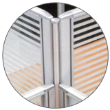 25mm鋁合金屏風產品特點icon-高低差連結